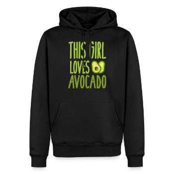 avocat - Sweat à capuche Premium bio Homme - noir - Devant - Nico (187cm)