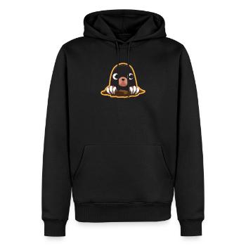 Mole Cute Cute Digging Maulwürfhügel Klein - Men’s Premium Organic Hoodie - black - Front - Nico (187cm)