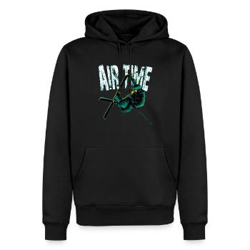 temps libre ski gratuit - Sweat à capuche Premium bio Homme - noir - Devant - Nico (187cm)