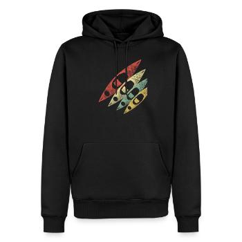 Kayak - Sweat à capuche Premium bio Homme - noir - Devant - Nico (187cm)