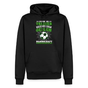 Fussball Trainer lustiges Fussballclub Coach - Männer Premium Bio Hoodie - Schwarz - Vorne - Nico (187cm)