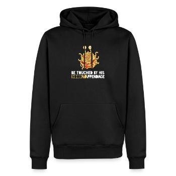 Touched By His Noodly Appendage Spaghetti Monster - Männer Premium Bio Hoodie - Schwarz - Vorne - Nico (187cm)