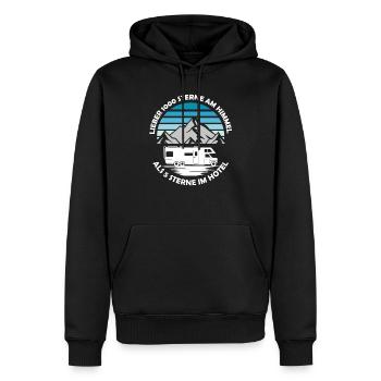 Lieber 1000 Sterne Wohnmobil Shirt Camping - Männer Premium Bio Hoodie - Schwarz - Vorne - Nico (187cm)
