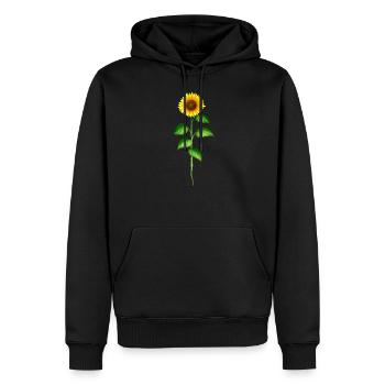 Tournesol tournesol graines de tournesol - Sweat à capuche Premium bio Homme - noir - Devant - Nico (187cm)