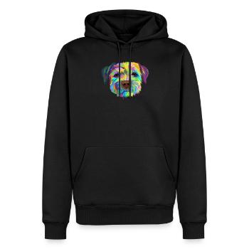 Border Terrier Dog - Men’s Premium Organic Hoodie - black - Front - Nico (187cm)