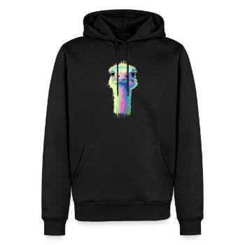 Strauß - Männer Premium Bio Hoodie - Schwarz - Vorne - Nico (187cm)