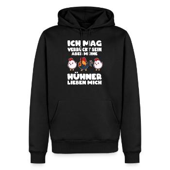 Hühnerstall Hühner Hahn Bauernhof Bäuerin Geschenk - Männer Premium Bio Hoodie - Schwarz - Vorne - Nico (187cm)