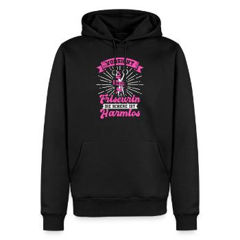 Friseurin Schere - Männer Premium Bio Hoodie - Schwarz - Vorne - Nico (187cm)