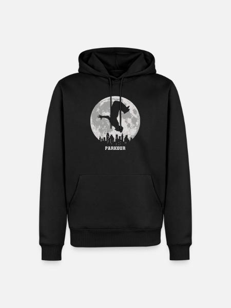 Parkour freerunning parkour runner cadeau-idee - Mannen Premium Bio hoodie - zwart