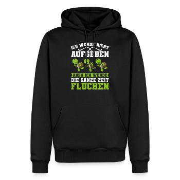 Laufen Ich Werde Nicht Aufgeben Läufer Schildkröte - Männer Premium Bio Hoodie - Schwarz - Vorne - Nico (187cm)