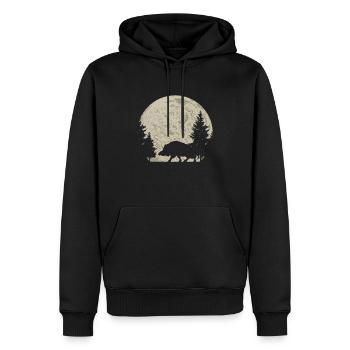 Jäger Shirt Wildschwein Keiler Wildsau Jagd Jäger - Männer Premium Bio Hoodie - Schwarz - Vorne - Nico (187cm)