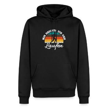 Mir reichts ich geh Laufen lustiges Jogging Motiv - Männer Premium Bio Hoodie - Schwarz - Vorne - Nico (187cm)
