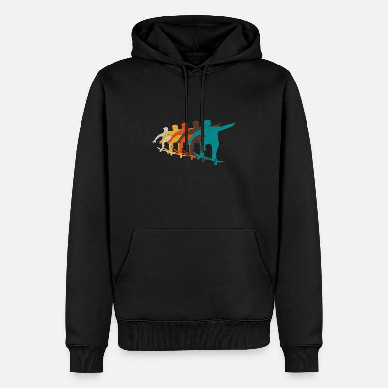 Skateboarder Geschenkidee - Männer Premium Bio Hoodie - Schwarz