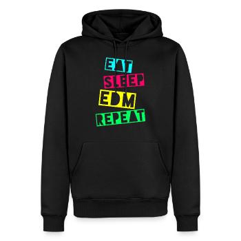 EAT SLEEP EDM REPEAT - Men’s Premium Organic Hoodie - black - Front - Nico (187cm)