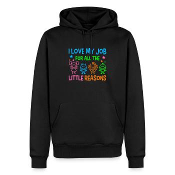 Erzieher Kinder Krabbelgruppe Tagesmutter Kita - Männer Premium Bio Hoodie - Schwarz - Vorne - Nico (187cm)