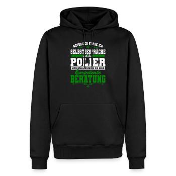 Polier Spruch Bauarbeiter Baustelle Bau - Männer Premium Bio Hoodie - Schwarz - Vorne - Nico (187cm)