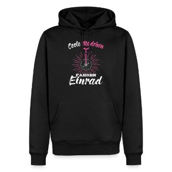 Coole Mädels Fahren Einrad Balancieren Zirkus - Männer Premium Bio Hoodie - Schwarz - Vorne - Nico (187cm)