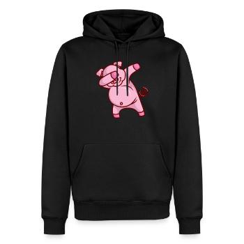Idée de cadeau pour enfants Dabbing Pig Dab Sau - Sweat à capuche Premium bio Homme - noir - Devant - Nico (187cm)