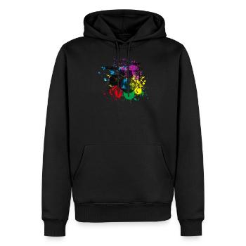 Drums Gift Idea for Drummer - Men’s Premium Organic Hoodie - black - Front - Nico (187cm)