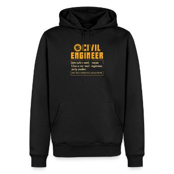 CIVIL ENGINEERING: Civil Engineer Definition - Männer Premium Bio Hoodie - Schwarz - Vorne - Nico (187cm)