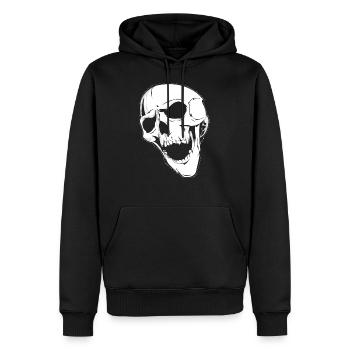 crâne qui pleure - Sweat à capuche Premium bio Homme - noir - Devant - Nico (187cm)