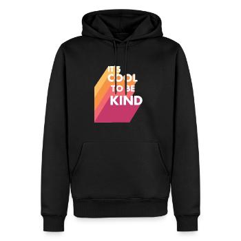 Es ist cool, nett zu sein - Männer Premium Bio Hoodie - Schwarz - Vorne - Nico (187cm)