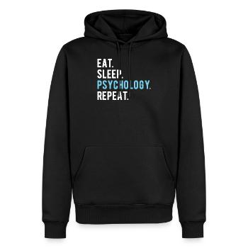 Psychologe Psychologie Eat,Sleep,Psychology,Repeat - Männer Premium Bio Hoodie - Schwarz - Vorne - Nico (187cm)