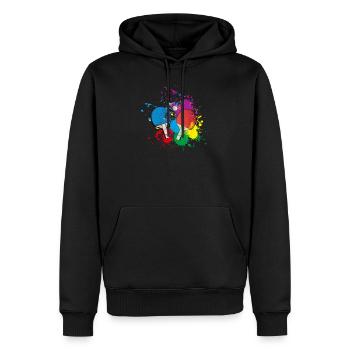 Cadeau de ping-pong pour joueur de ping-pong - Sweat à capuche Premium bio Homme - noir - Devant - Nico (187cm)