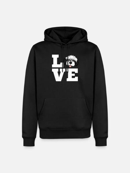 Bobtail-Pudel-Mischling Hund Geschenk - Männer Premium Bio Hoodie - Schwarz