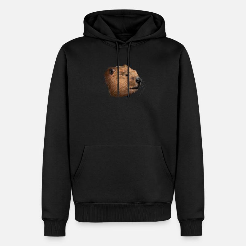 Biber - Männer Premium Bio Hoodie - Schwarz