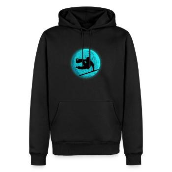 Parkour Freerunning Backflip Freestyle Acrobatics - Sweat à capuche Premium bio Homme - noir - Devant - Nico (187cm)