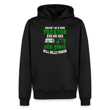 Landwirt Landwirtschaft Traktor Gülle Feld Bauer - Männer Premium Bio Hoodie - Schwarz - Vorne - Nico (187cm)