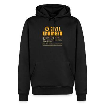 CIVIL ENGINEERING: Civil Engineer Definition - Männer Premium Bio Hoodie - Schwarz - Vorne - Nico (187cm)