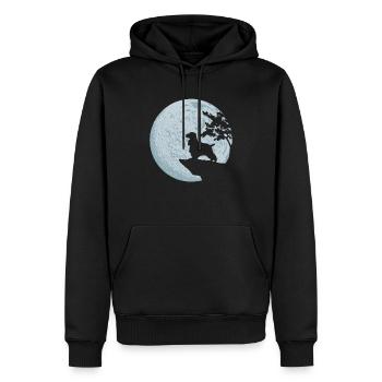 Cocker Spaniel chien de pleine lune amour nature cadeau - Sweat à capuche Premium bio Homme - noir - Devant - Nico (187cm)
