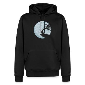 Hase Geschenkidee Kaninchen Mond Osterhase - Männer Premium Bio Hoodie - Schwarz - Vorne - Nico (187cm)