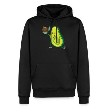 Avocado Wedding Proposition Couple Motif Part 1 - Sweat à capuche Premium bio Homme - noir - Devant - Nico (187cm)