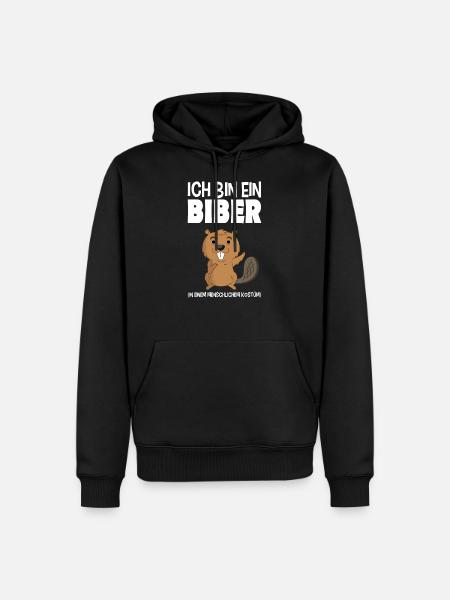 Biber Nagetier Zoo Kostüm lustiges Geschenk - Männer Premium Bio Hoodie - Schwarz