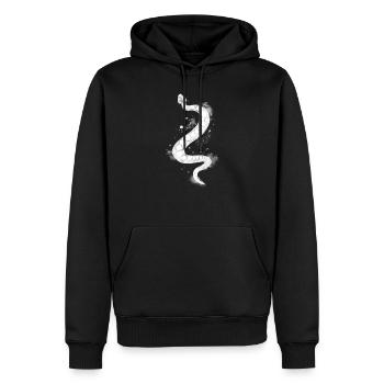 Schlange - Männer Premium Bio Hoodie - Schwarz - Vorne - Nico (187cm)