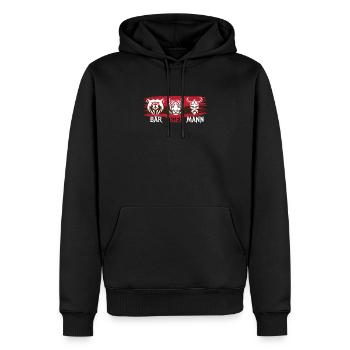 Bär Tiger Mann Bart Bärtiger Mann - Männer Premium Bio Hoodie - Schwarz - Vorne - Nico (187cm)