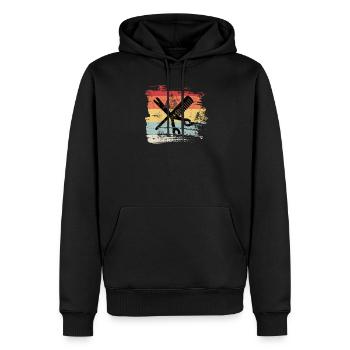 Coiffeur rétro cadeau pour les coiffeurs - Sweat à capuche Premium bio Homme - noir - Devant - Nico (187cm)