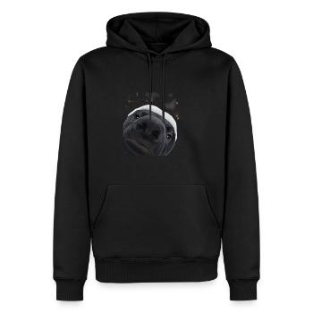 Curious Honey Badger - Men’s Premium Organic Hoodie - black - Front - Nico (187cm)