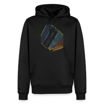 Accordéon musicien cadeau pour musiciens - Sweat à capuche Premium bio Homme - noir - Devant - Nico (187cm)