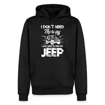I Don t Need Therapy I Just Need to My Ride Jeep - Sweat à capuche Premium bio Homme - noir - Devant - Nico (187cm)