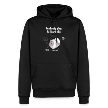 Anatomie Einer Fellkartoffel Meerschwein - Männer Premium Bio Hoodie - Schwarz - Vorne - Nico (187cm)