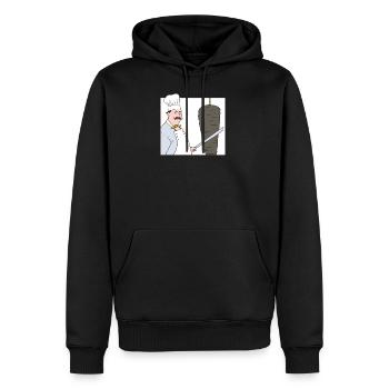 cuisine orientale, kebab, kabob, kebab et kebab - Sweat à capuche Premium bio Homme - noir - Devant - Nico (187cm)