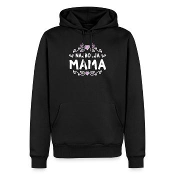 Najbolja Mama I Beste Mutter Muttertag Geschenk - Männer Premium Bio Hoodie - Schwarz - Vorne - Nico (187cm)