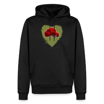 Mein Herz schlägt für den Schwarzwald - Männer Premium Bio Hoodie - Schwarz - Vorne - Nico (187cm)