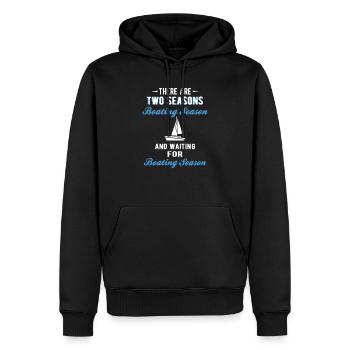 BOATING : Boating Season - Sweat à capuche Premium bio Homme - noir - Devant - Nico (187cm)