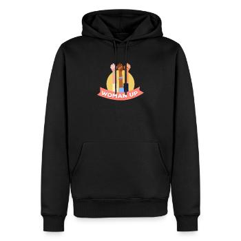 Woman UP Frauenrechte Gleichberechtigung - Männer Premium Bio Hoodie - Schwarz - Vorne - Nico (187cm)
