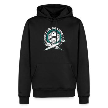 Jeux de rôle Dés D20 Fantasy Jeux de table - Sweat à capuche Premium bio Homme - noir - Devant - Nico (187cm)